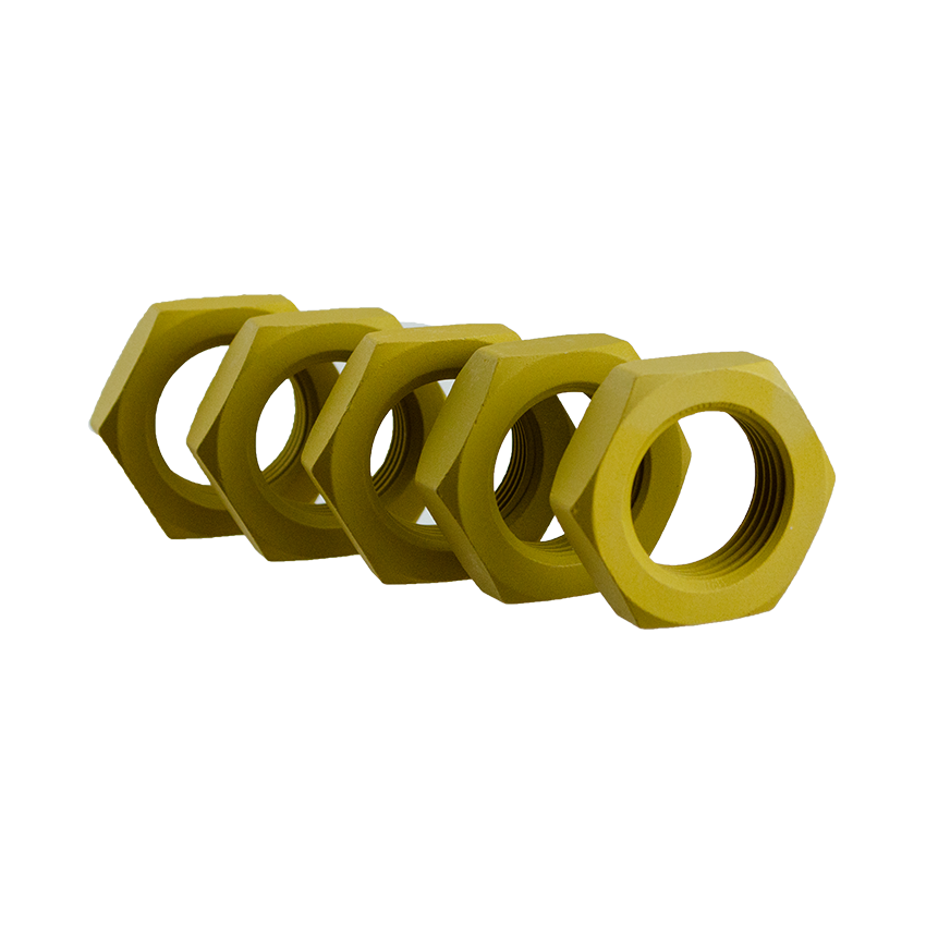 7/8-14 Aluminum Jam Nut - Gold Anodized - 5-Pack